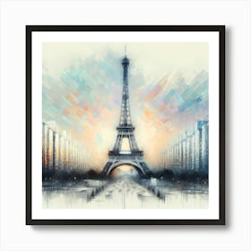 Paris Eiffel Tower Creative Painting Art Print