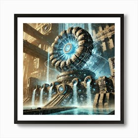 A High Tech, Sci Fi Scene Featuring The Cascade Co 1 Art Print