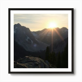 Sunrise Over Mountains Art Print