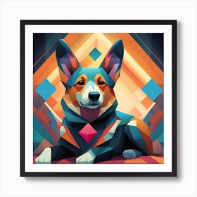 Geometric Dog Art Print