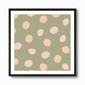 Simple minimal polka dots Art Print