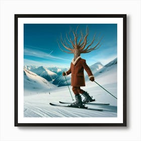 Ski Tree Art Print