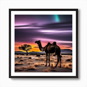 Camel In The Desert 2 Art Print