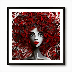 Red Haired Woman 6 Art Print