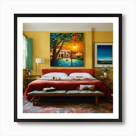 London Bedroom Art Print