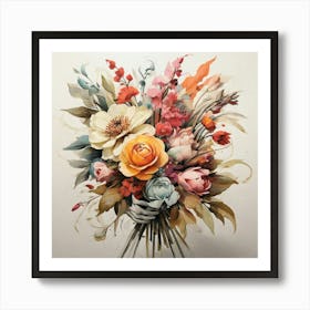 Bouquet Of Flowers Art Print