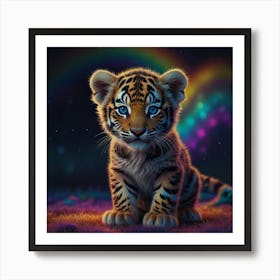 Colourful Tiger 2 Art Print