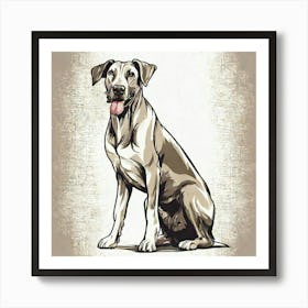 Illustration dog 4 Art Print