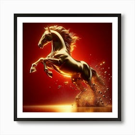 Golden Horse 1 Art Print