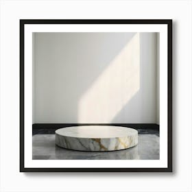 Marble Table In The Room Art Print
