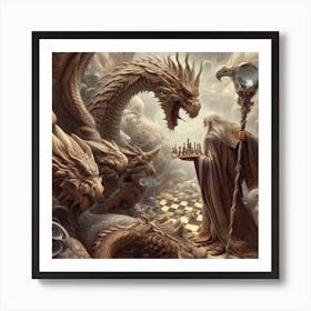 Chess With Dragons Art Print