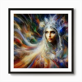 Psychedelic Woman Art Print