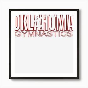 Oklahoma Gymnastics Competition Gymnast Tumbling Girl Gift Art Print