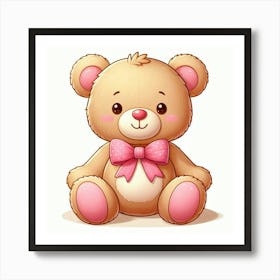 Cute Teddy Bear Art Print