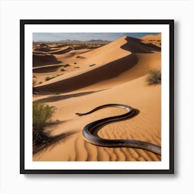 Snake In The Desert Art Print