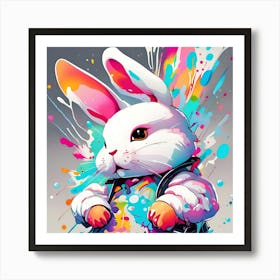 Bunny Splatter Art Print