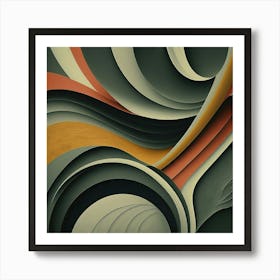 Flowing Stone Tri Tone_#6 Art Print