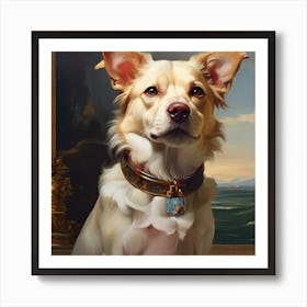 Portrait Of A Dog Art Print