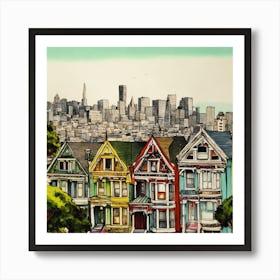 San Francisco Houses Art Print