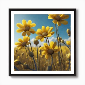 Yellow Daisies 8 Art Print