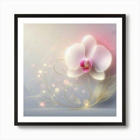 Orchid Flower Background Art Print