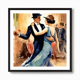 Tango Dancers Art Print