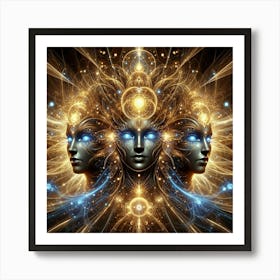 Eternal Impressions: Reflecting Divine Insights Through Artistic Expression Art Print