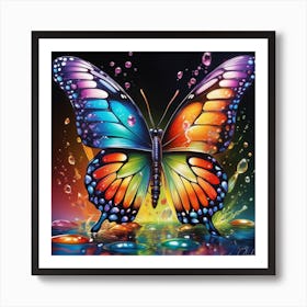 Rainbow Butterfly Art Print