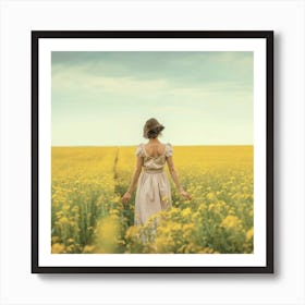 Woman In A Field Art Print
