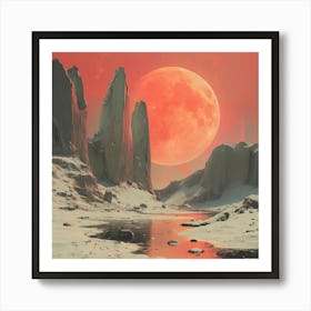 Red Moon 1 Art Print