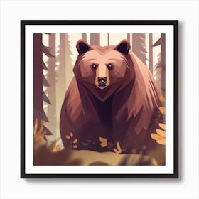 Bear In The Woods 12 Art Print