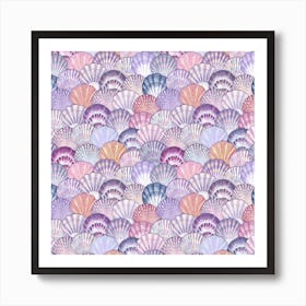 Seashells Beautiful Marine Colors Art Print