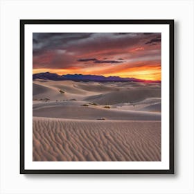 Sunset At Great Sand Dunes Art Print