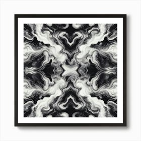 Black And White Swirls 1 Art Print