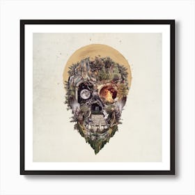 Skull Castle 4 Square Art Print