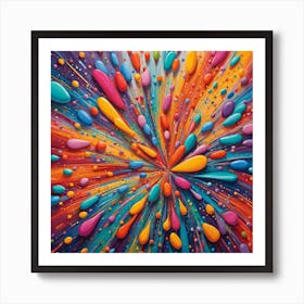 A Brightly Colored Abstract Painting (2) Art Print