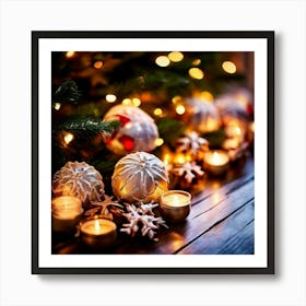 Celebration Festive Joy Family Gifts Lights Decorations Warmth Tradition Cheer Gathering Art Print