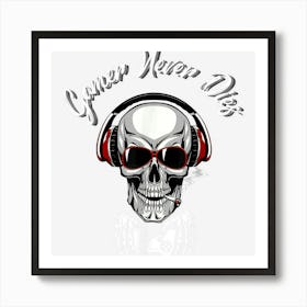 Funny Halloween Costume Gamer Never Dies Art Print