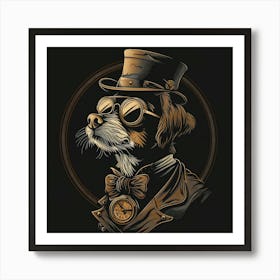 Steampunk Dog 33 Art Print