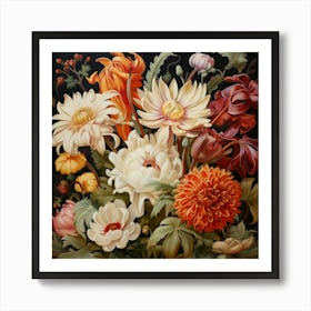 Oil Flower (6) Art Print