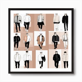 Men'S Fashion Illustration Art Print