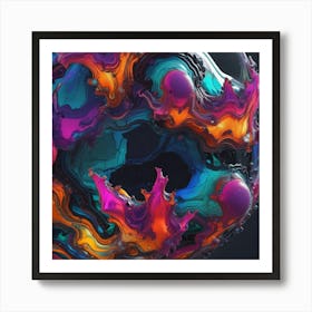 Abstract Abstract Painting collapsing universe Art Print