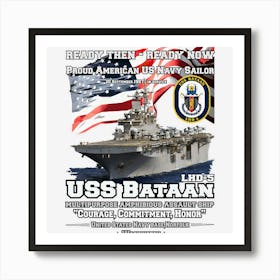 Uss Bataan (Lhd 5) Wasp Class Amphibious Assault Ship Art Print