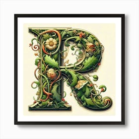 Letter R 1 Art Print