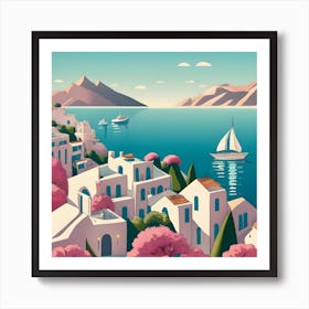 Greece Island Art Print