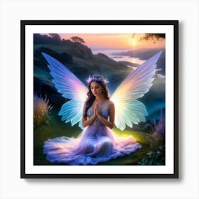 Fairy In Prayer Art Print