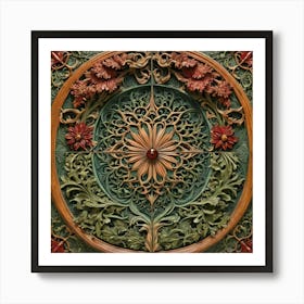 Carved Wood Panel 1 Art Print