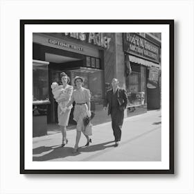 Hollywood, California, Shoppers By Russell Lee Art Print