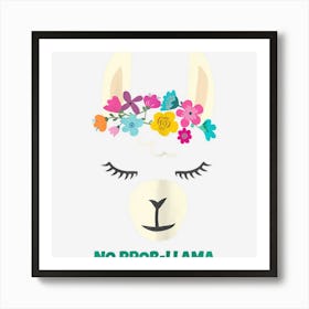 No Prob Llama Women Kids Art Print