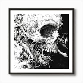 Skull And Skeleton 1 Art Print